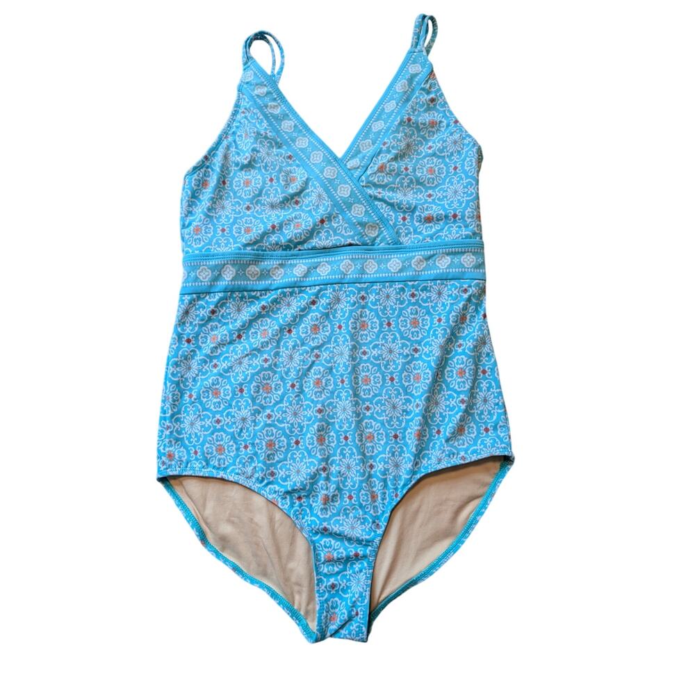 Talbots Cabana Life Women's L Geometric Paisley 1 piece Swim Suit; bathing suit